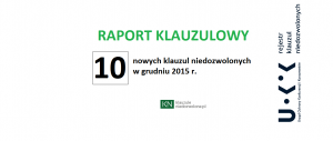 raport klauzulowy grudzień 2015